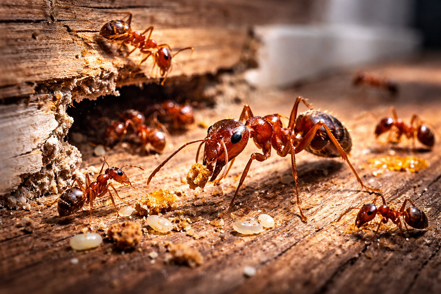 Carpenter ant identification showing body segments